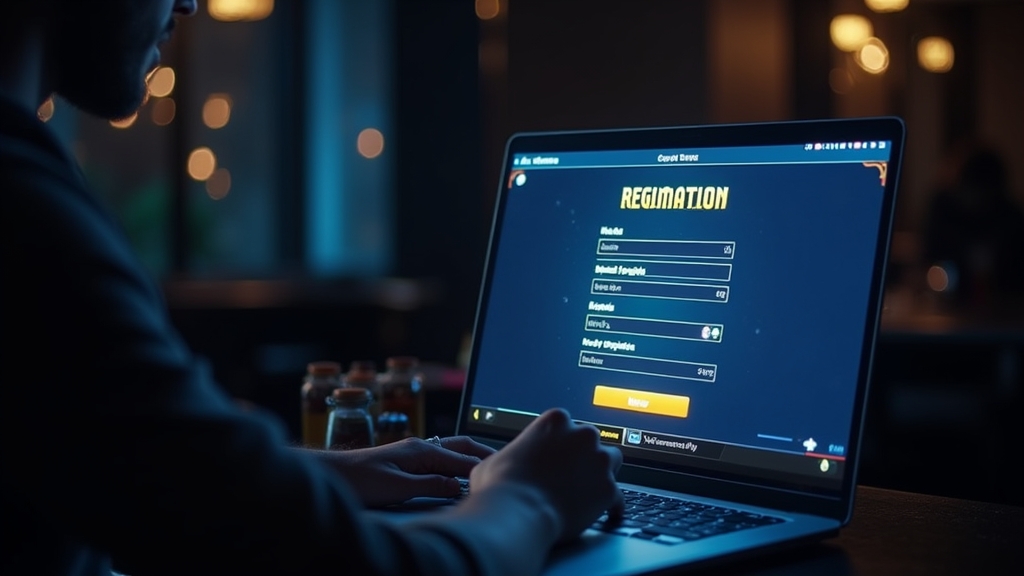 Formulario de registro de Orobet en un entorno de casino oscuro